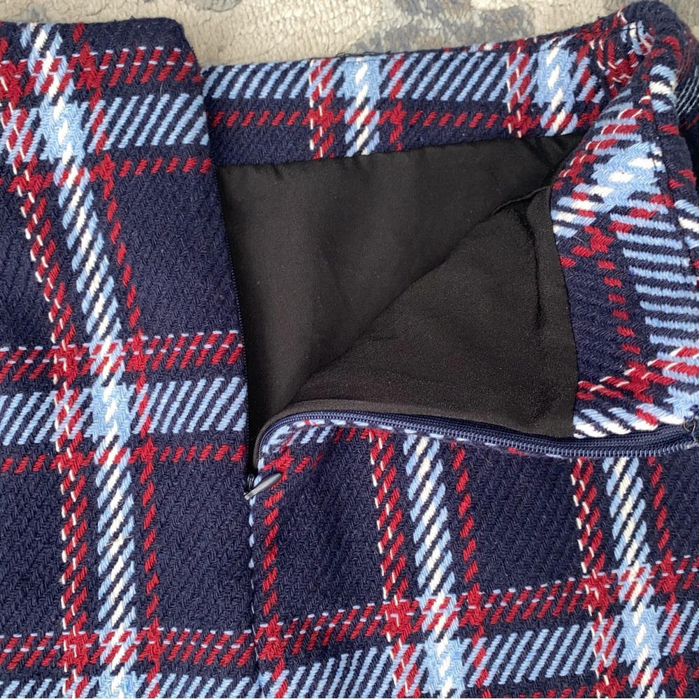 Forever 21 blue plaid skirt small preppy - Picture 5 of 8